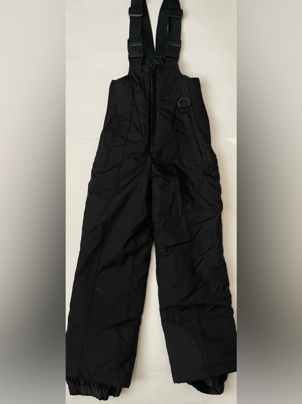 Black Insulated Snow Bib Pants